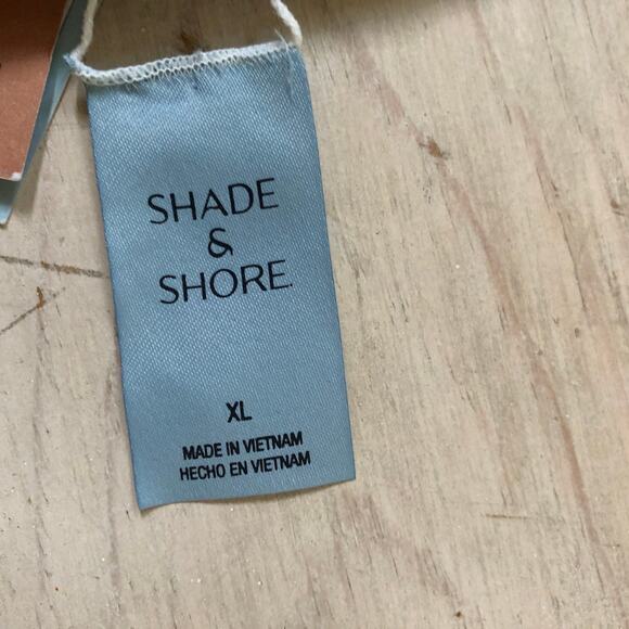 Shade & Shore NWT Women's Reversible Print Halter Bikini Top Daisy Polka Dot XL - Picture 7 of 11